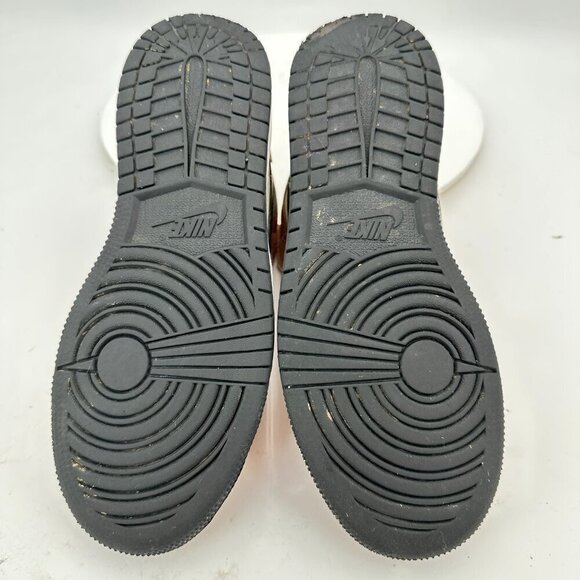 Nike Air Jordan 1 Mid Youth Size 5.5Y Women 7 DV1336-800 Orange Black White Shoe - Picture 8 of 11